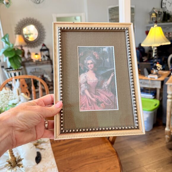 Vintage Framed Picture of Pretty Lady - Picture 8 of 11